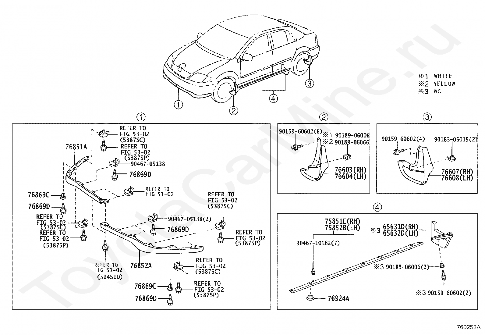 клипса TOYOTA для COROLLA SED/WG (JPP), 2001/10 - 2006/10, 1,6 литра, 16  клапанов, DOHC, EFI, седан, SOL TYPE, ZZE121, автомат, АКПП, 4 ступени