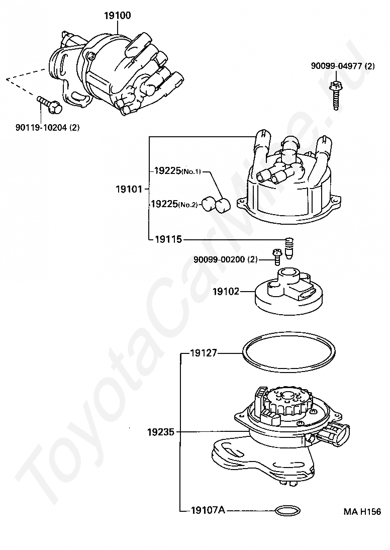 Распределитель зажигания тойота. Toyota 19127-74010. 90099-14091 Кольцо под трамблёр Toyota. Toyota 19127-74040. Кольцо под трамблер Тойота корона.