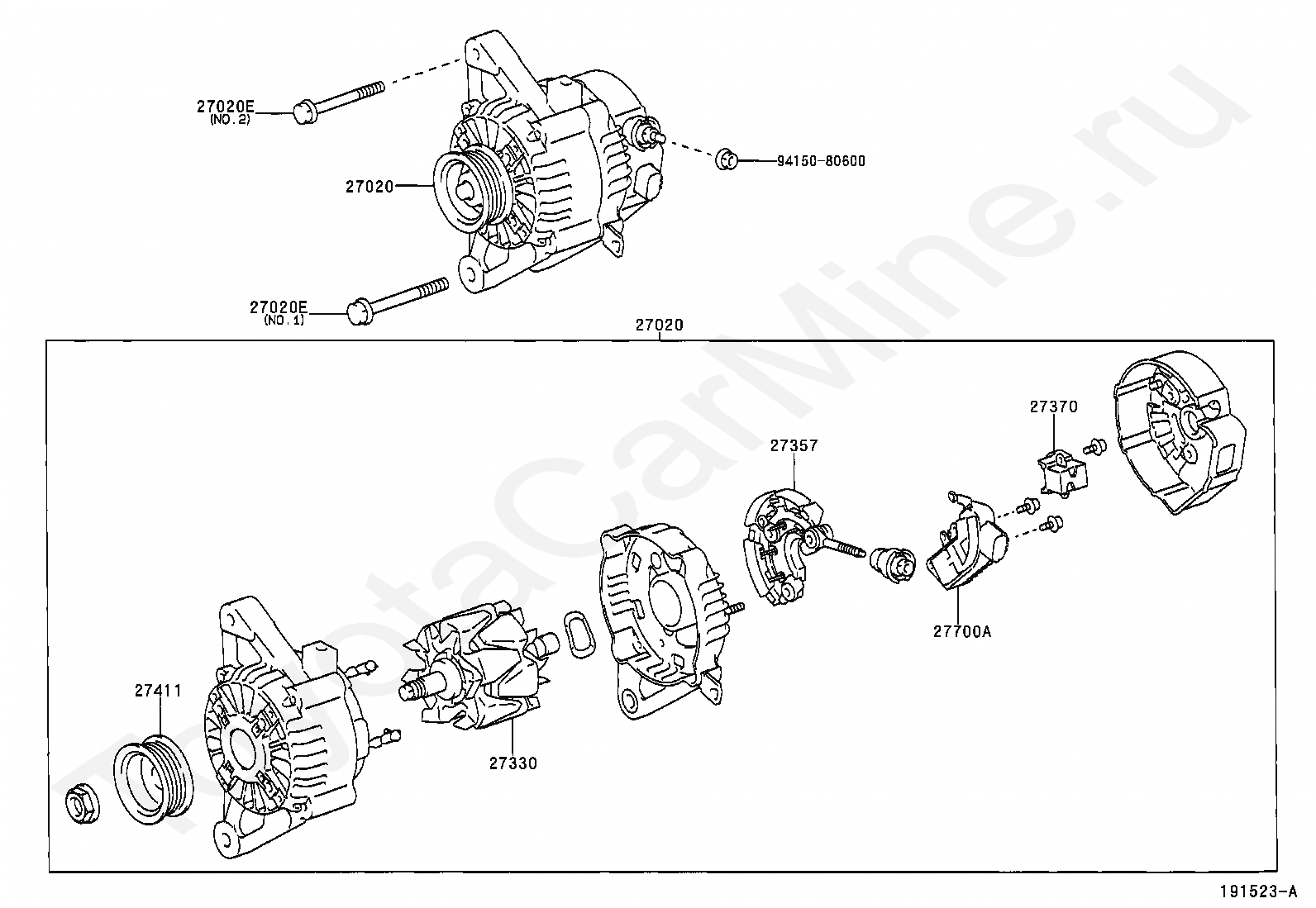 Генератор тойота ист. 94150-80600. Генератор Тойота Королла 1991г. 27357-22050 Диодный мост. Тойота Королла nze121 щетки в генераторе.