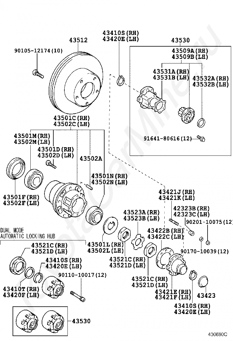 Каталог toyota правый руль