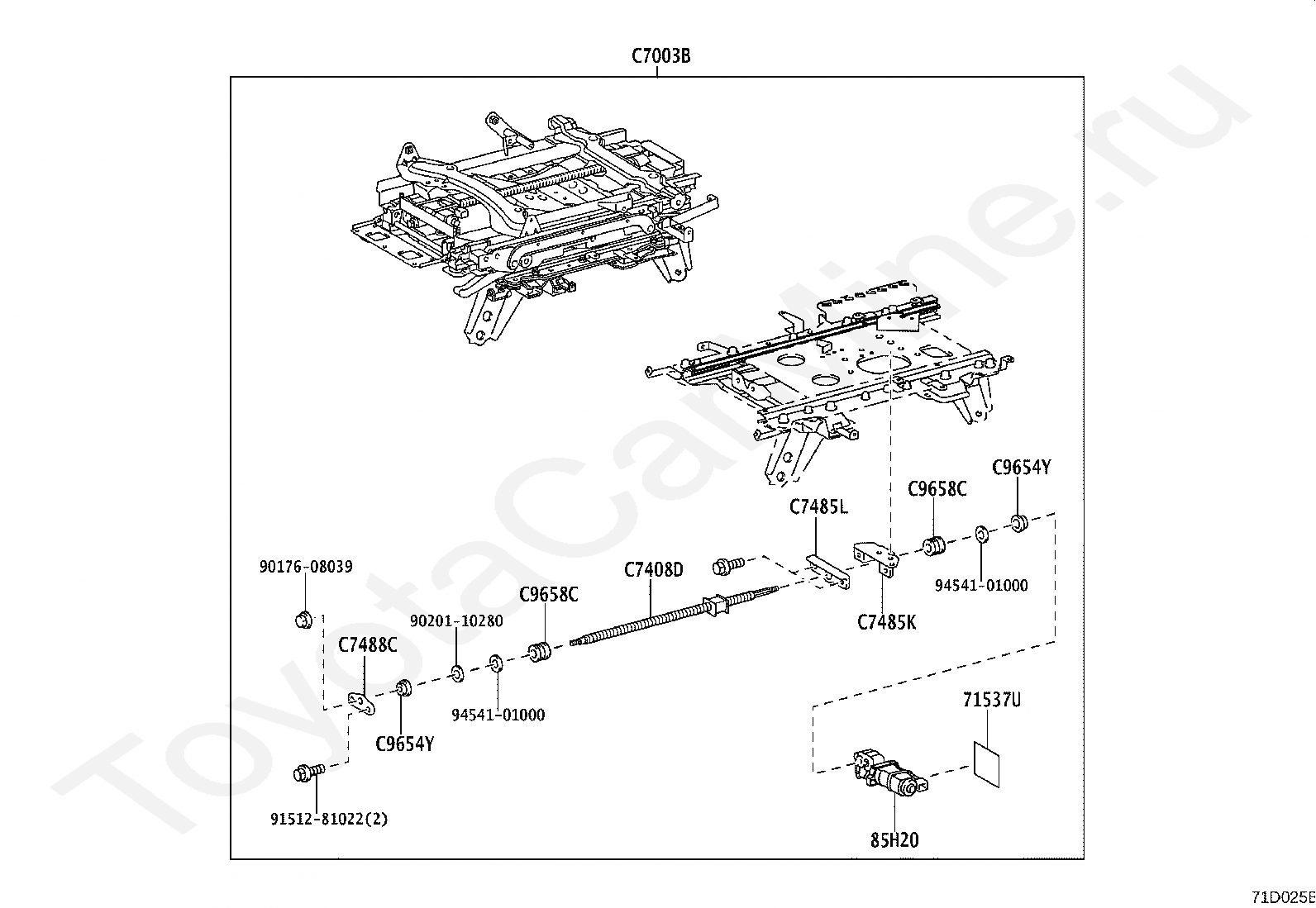 REAR SEAT & SEAT TRACK Тойота для ALPHARD HV, 2003/07 - 2008/04, 2,4 ...