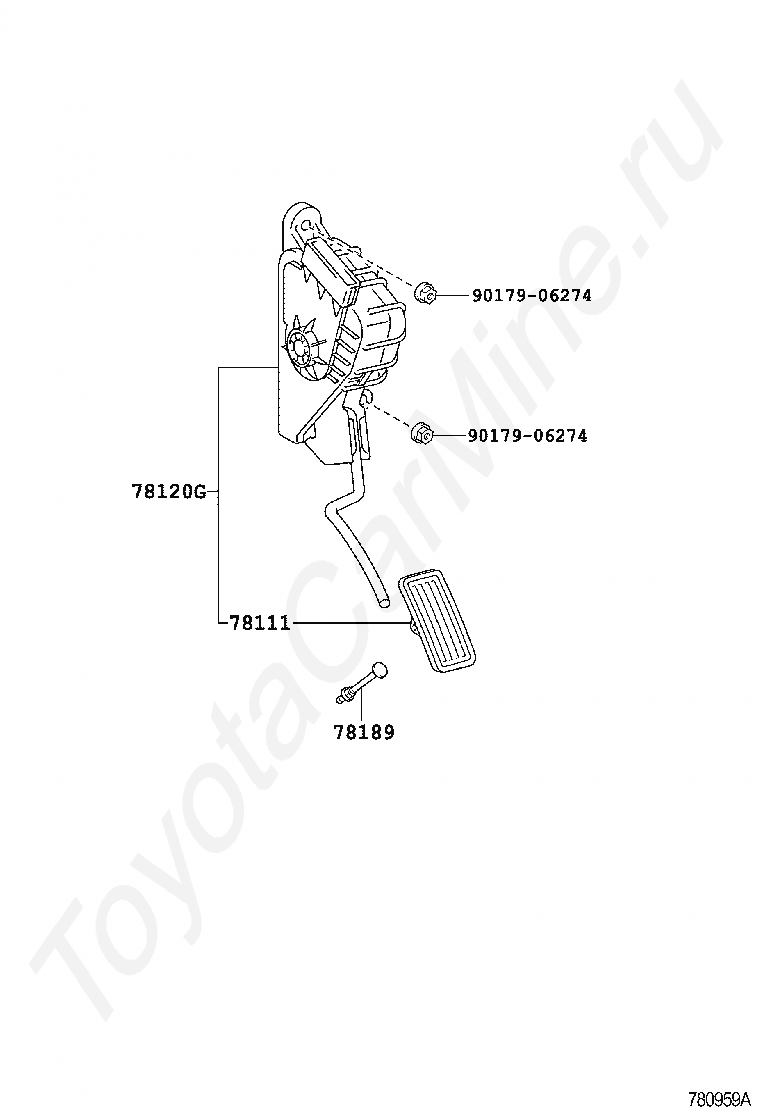 Педаль газа тойота