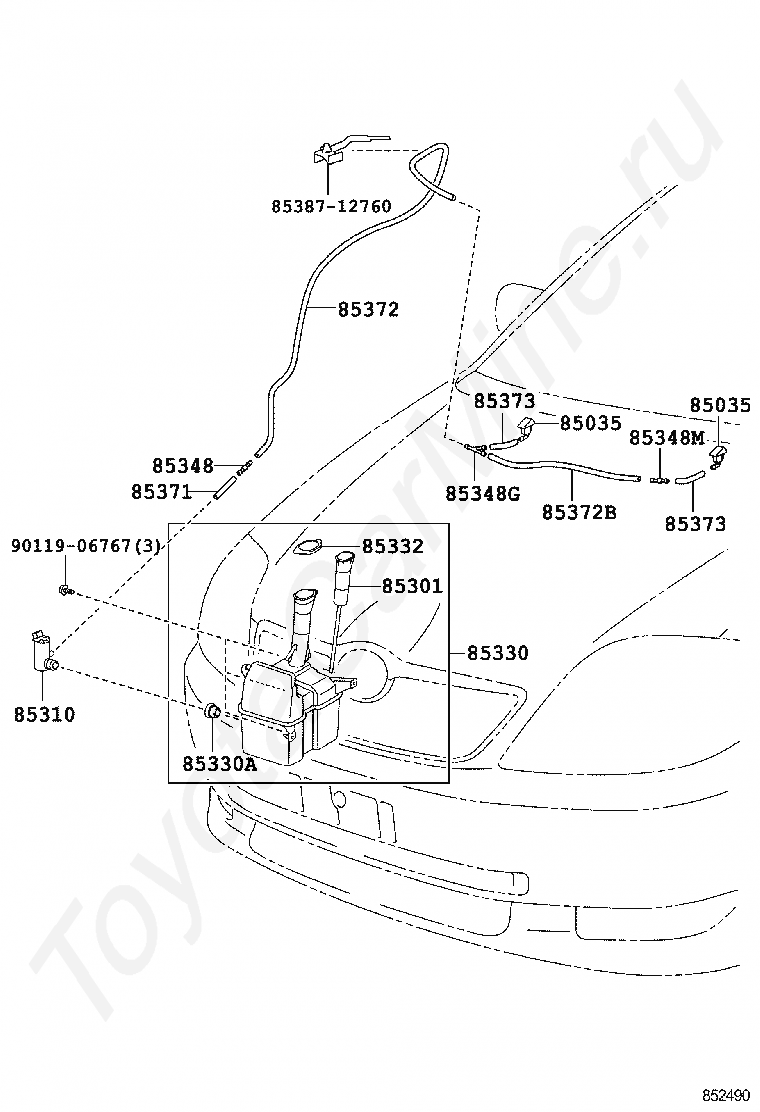 Лобовое стекло тойота филдер. Схема омывателя лобового стекла Тойота Королла 150 кузов. Омыватель лобового стекла на Тойота Виш схема. Филдер Тойота омыватель лобового стекла. Toyota Corolla 120 шланг омывателя.