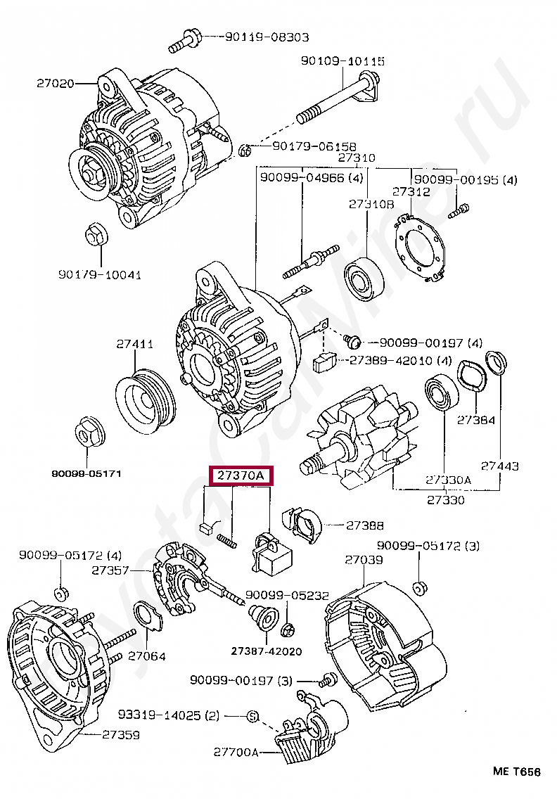 Замена щёток, ремонт и сборка генератора Bosch 0123505011 (120 А)
