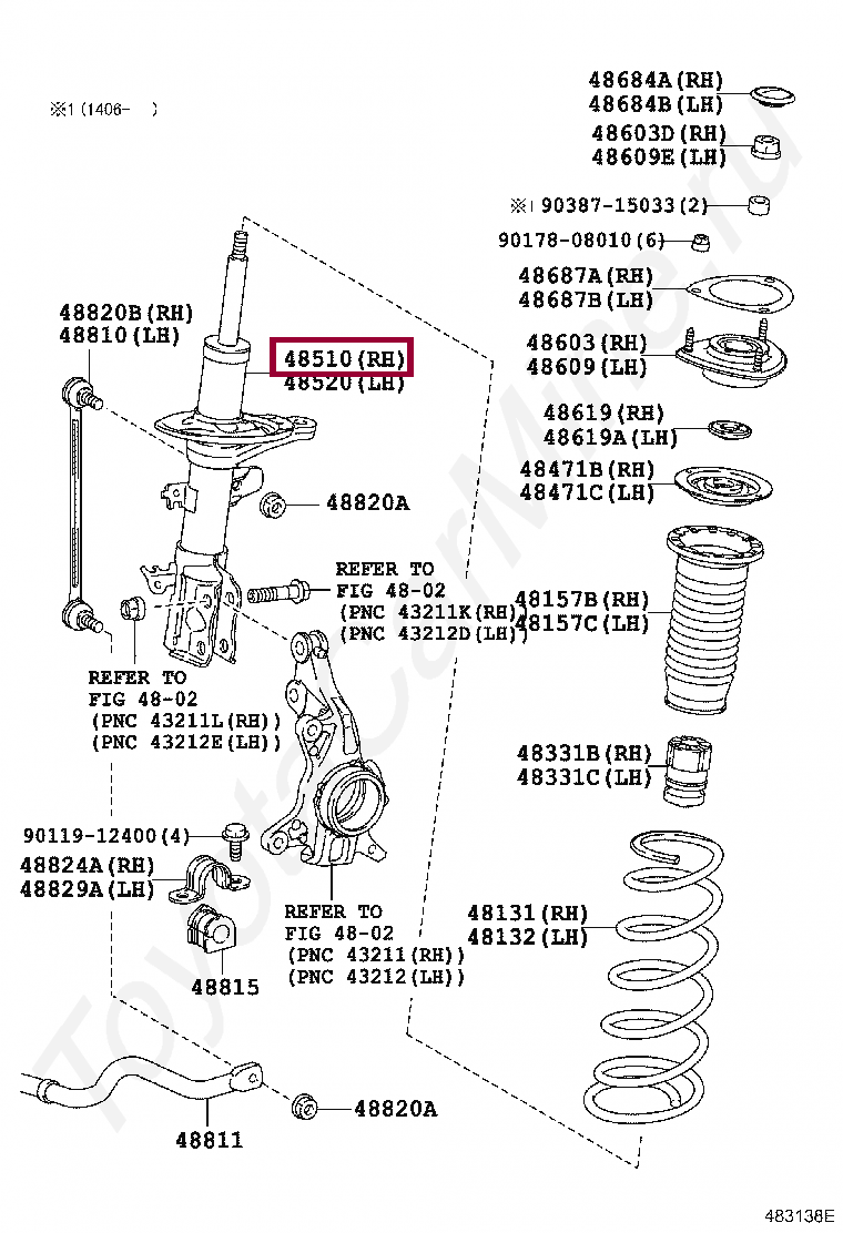 Absorber Assy Shock Front Rh