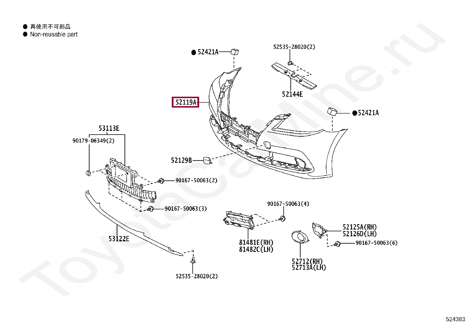 Бампер краун 151