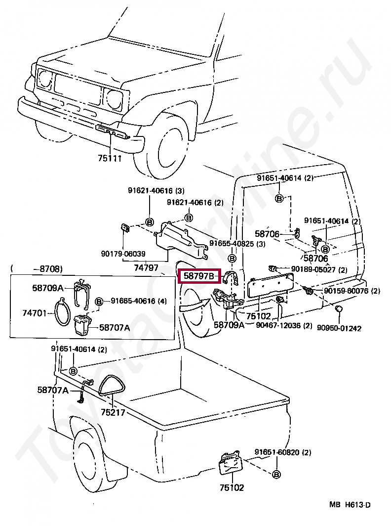 Запчасти Тойота: BAND, JACK CLAMP (5879790K02)