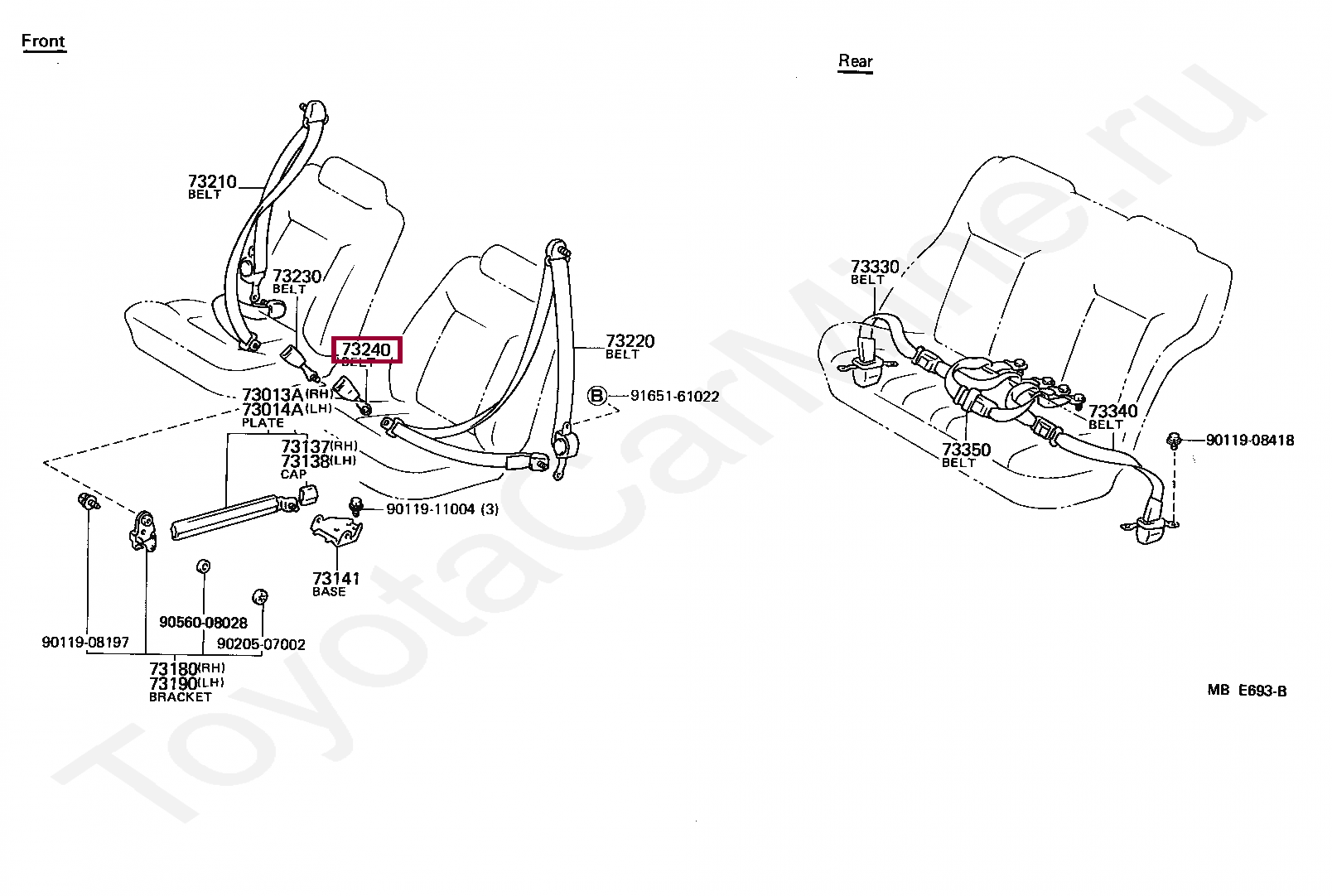 Seat Belt ASSY - Front, LH