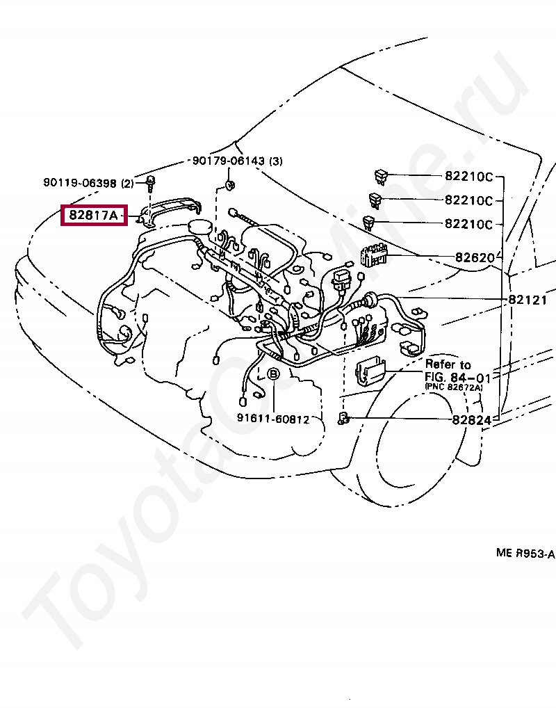 Запчасти Тойота: PROTECTOR, WIRING HARNESS, NO.2 (8281702040)