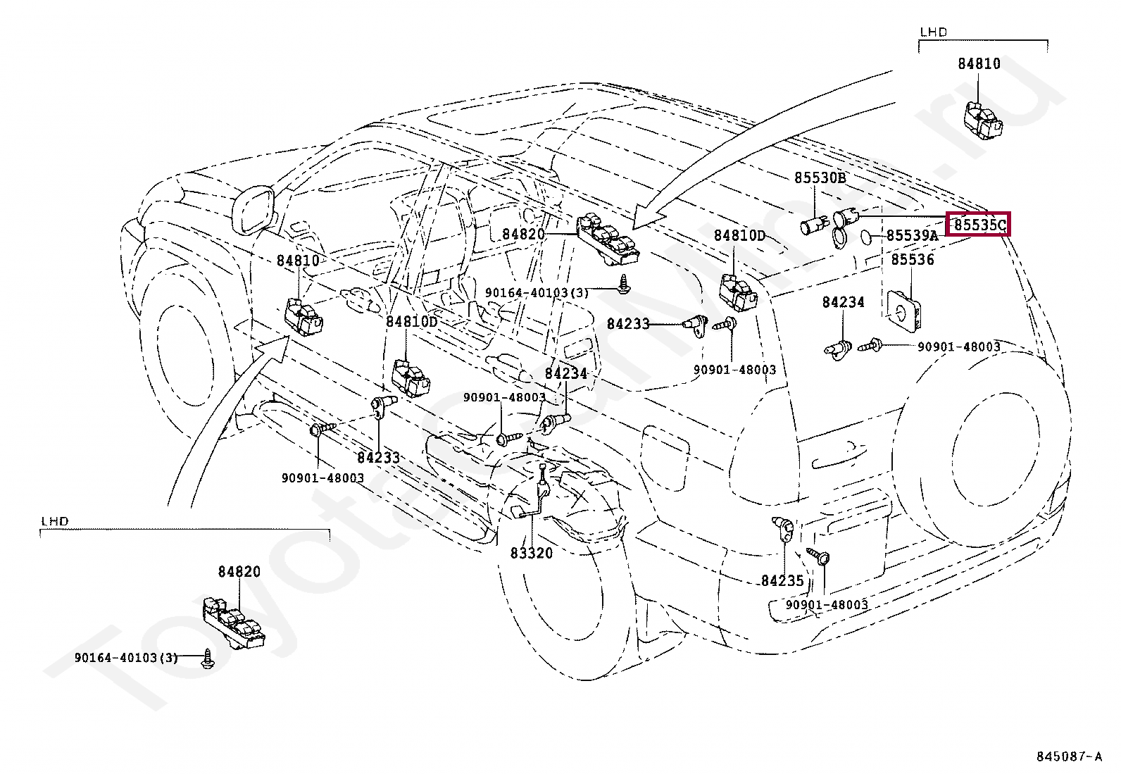 Запчасти Тойота: COVER, POWER OUTLET SOCKET, REAR (8553960020)