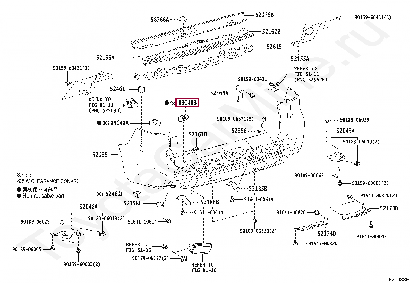 Запчасти Тойота: КРЕПЛЕНИЕ ДАТЧИКА ЦЕНТР ЛЕВ (8934860030C2)