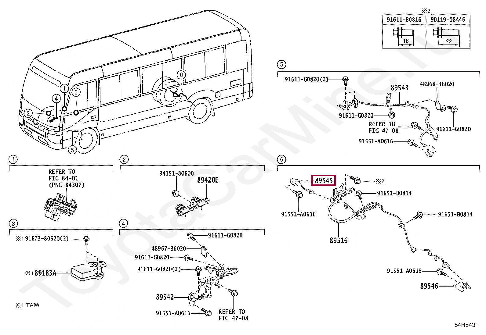 Запчасти Тойота: SENSOR, SPEED, REAR RH (8954536020)