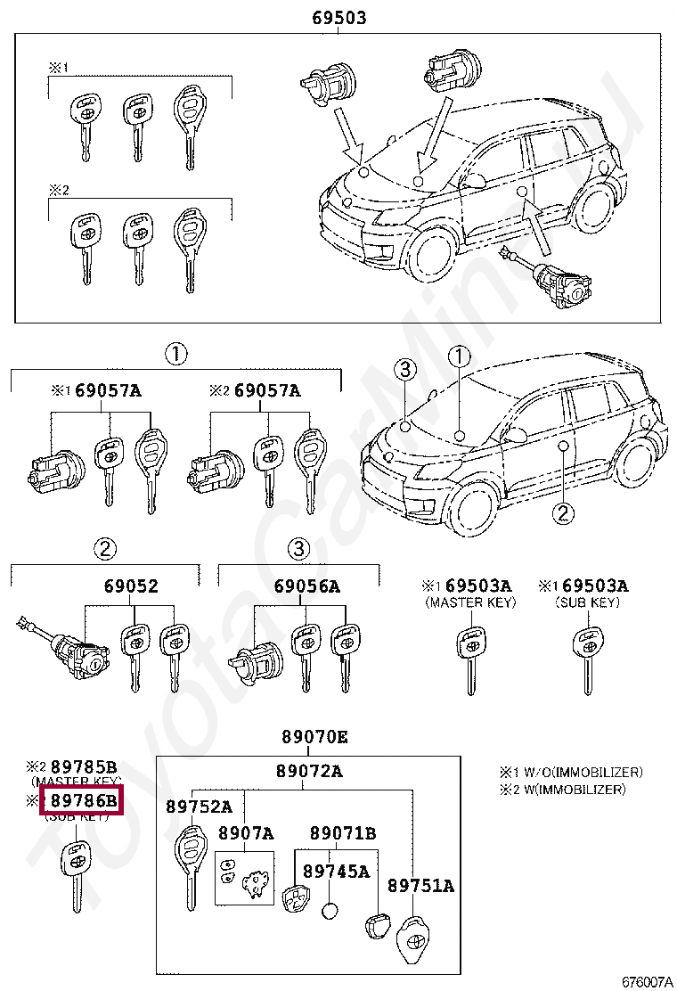 Запчасти Тойота: Заготовка ключа (8978660220)