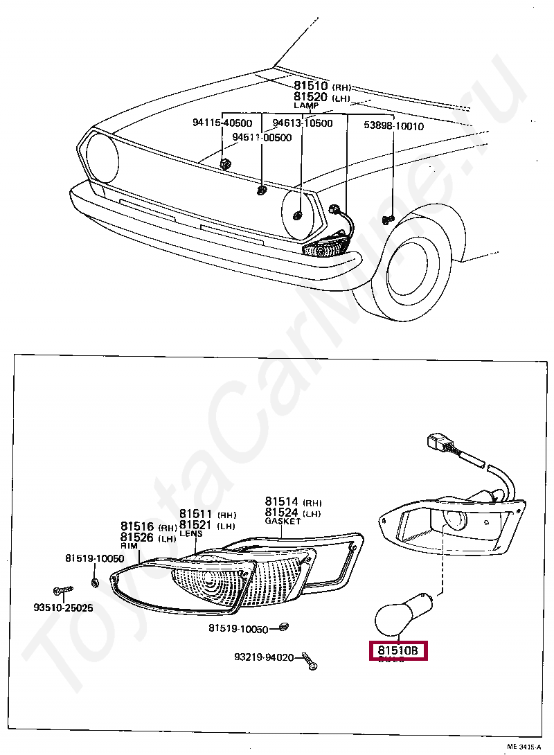 Запчасти Тойота: BULB(FOR PARKING & CLEARANCE LAMP) (99132YZZBG)